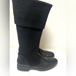 Fitflop Nisse Mixte Leather & Wool 
High Boots Black
Size 8
